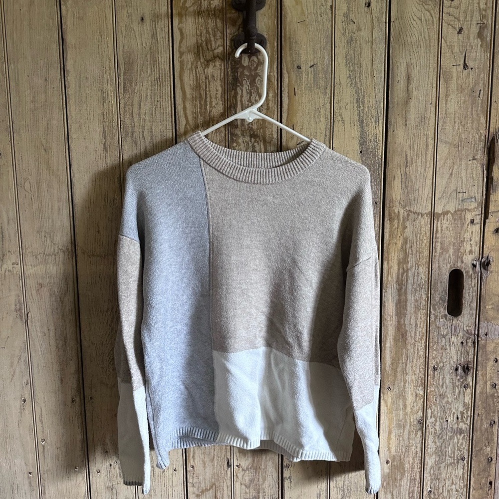 Colorblock Crew Neck Sweater
